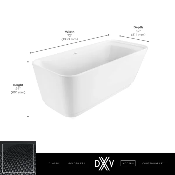DXV Modulus 72" x 36" Freestanding Soaking Tub – D12031000.415