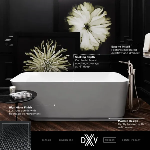 DXV Modulus 72" x 36" Freestanding Soaking Tub – D12031000.415