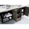 James Martin Metropolitan 72-inch Double Bathroom Vanity in Silver Oak with Eternal Jasmine Pearl Top