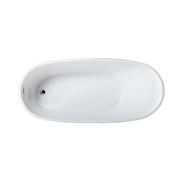 VTRS723228-AS2 Kingston Brass Aqua Eden 72" Acrylic Single Slipper Freestanding Tub – VTRS723228