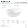 VTRS723228-IN1 Kingston Brass Aqua Eden 72" Acrylic Single Slipper Freestanding Tub – VTRS723228