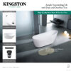 Kingston Brass Aqua Eden 72" Acrylic Single Slipper Freestanding Tub with Matte Black Trim – VTRS723228C310