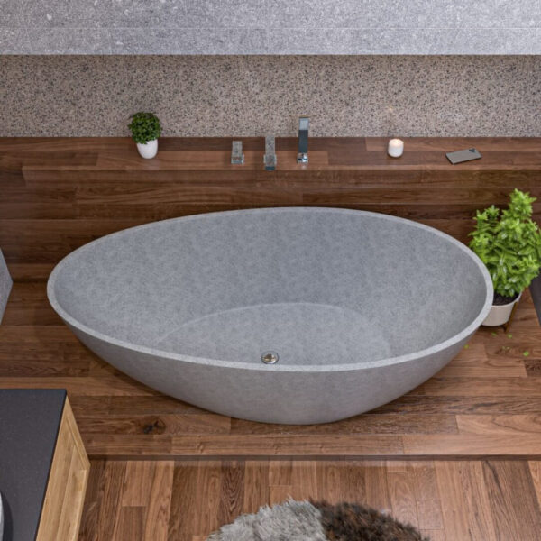 abco72tub_1_ ALFI Brand 72" Concrete Tear Drop Freestanding Bathtub – ABCO72TUB